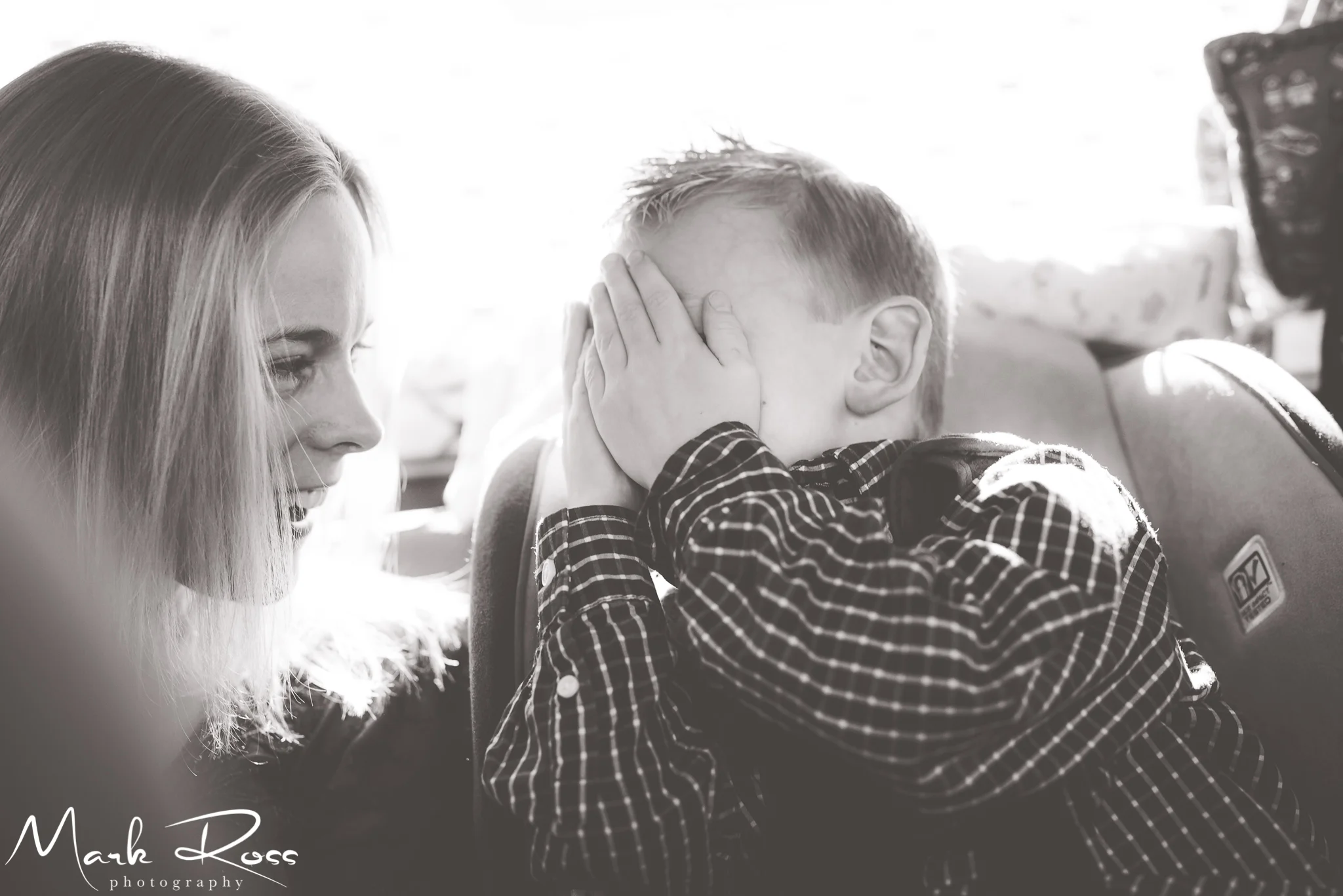 Colton getting a little camera shy.