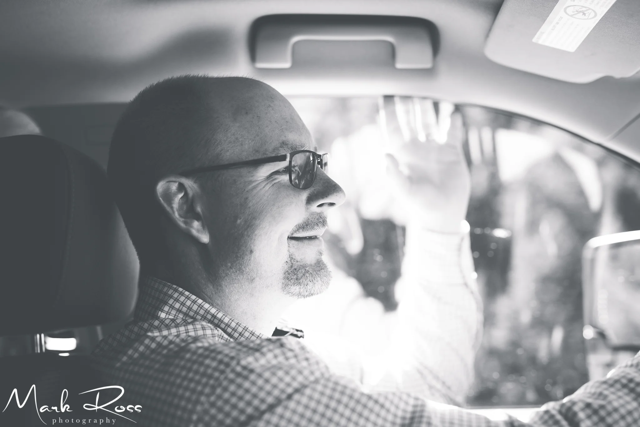 Brett driving. Obviously.