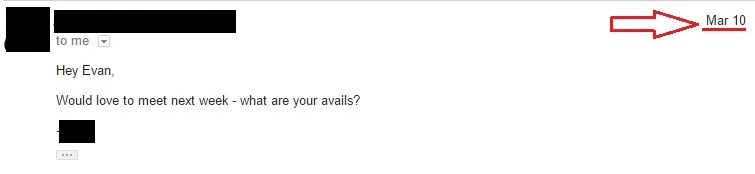 ... and 9 days later comes a reply. We set up a meeting.