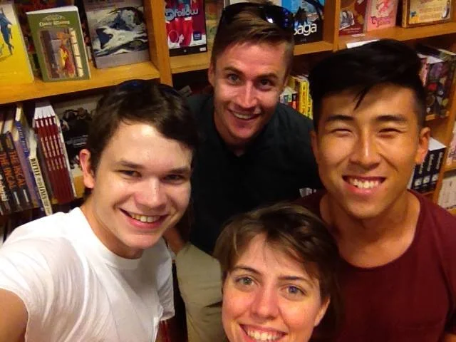 Traversing the amazing Book People bookstore with Praxis friends in Austin, TX.
