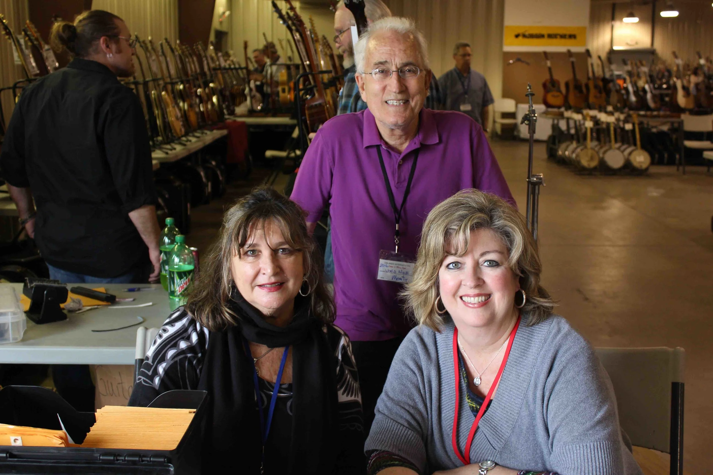 Morty beckman and his dedicated team, Diane Volta (l) and Becky Ferguson (R)