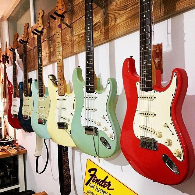 Ahhh the colors... #fender #fenderstratocaster #fenderstrat #stratocaster #stratocasters #guitar #electricguitar #guitarplayers #vintageguitar