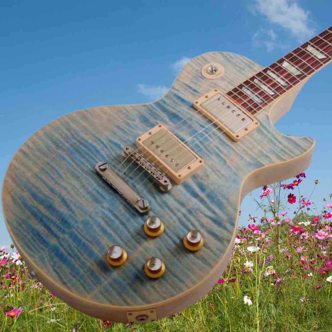 Blue Jean Wildflowers Les Paul - Winter Park Vintage Guitars
