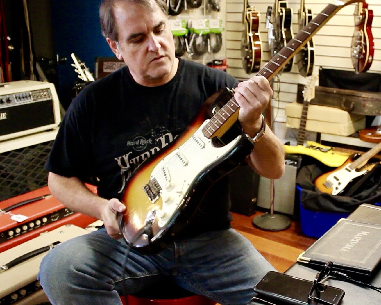 Rick Baker with 66 Fender Stratocaster - Winter Park Vintage Guitars