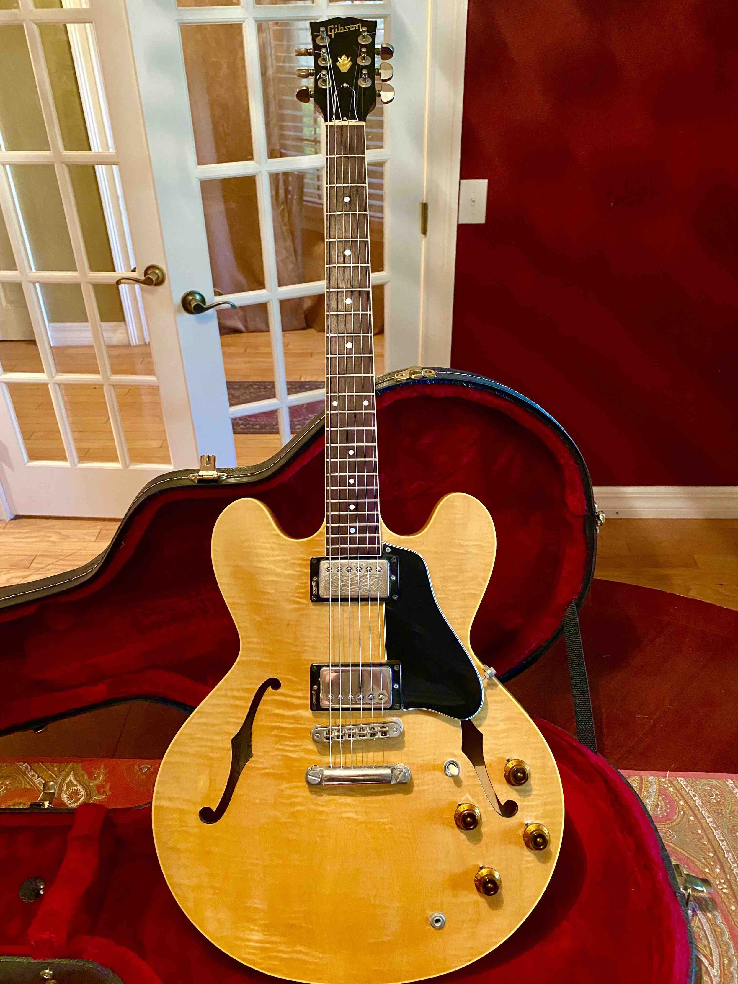 1984 Gibson ES 335 Dot Reissue Custom Shop in Antique Natural with Shaw PAFs - SOLD