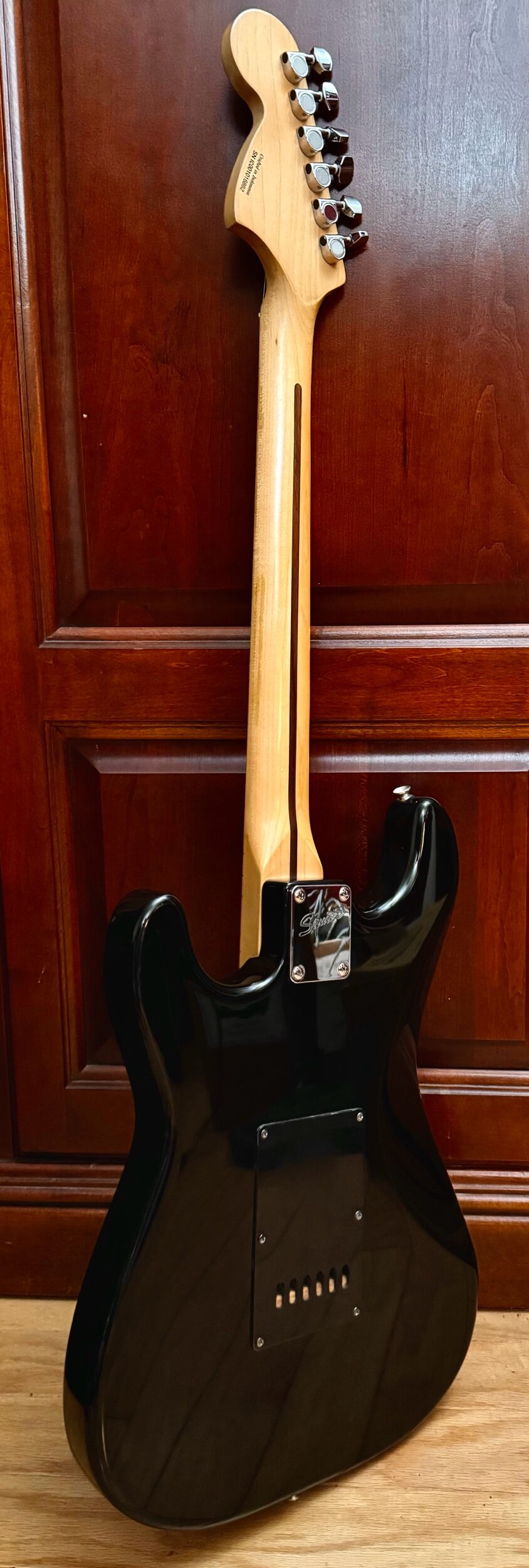 2000 Squire Stratocaster Humbuckers-Black — Winter Park Vintage