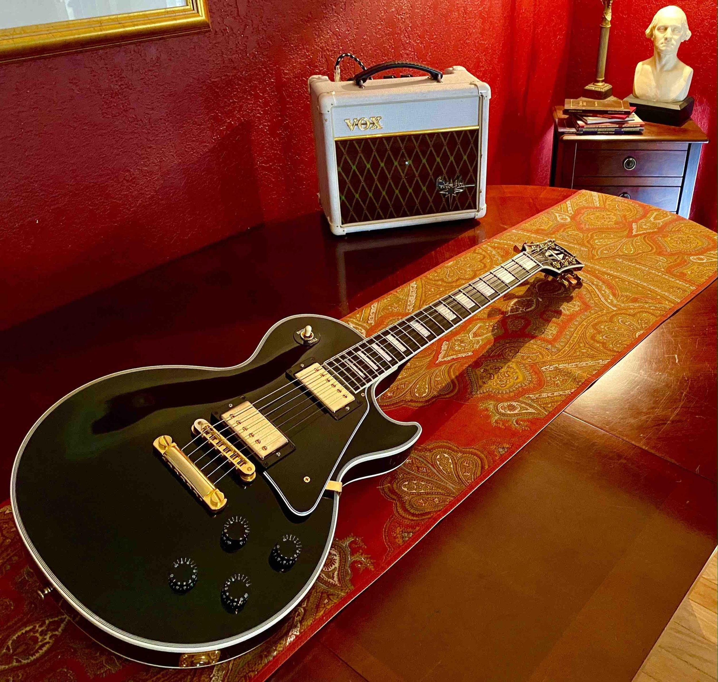 2013 Les Paul custom front angle.jpg