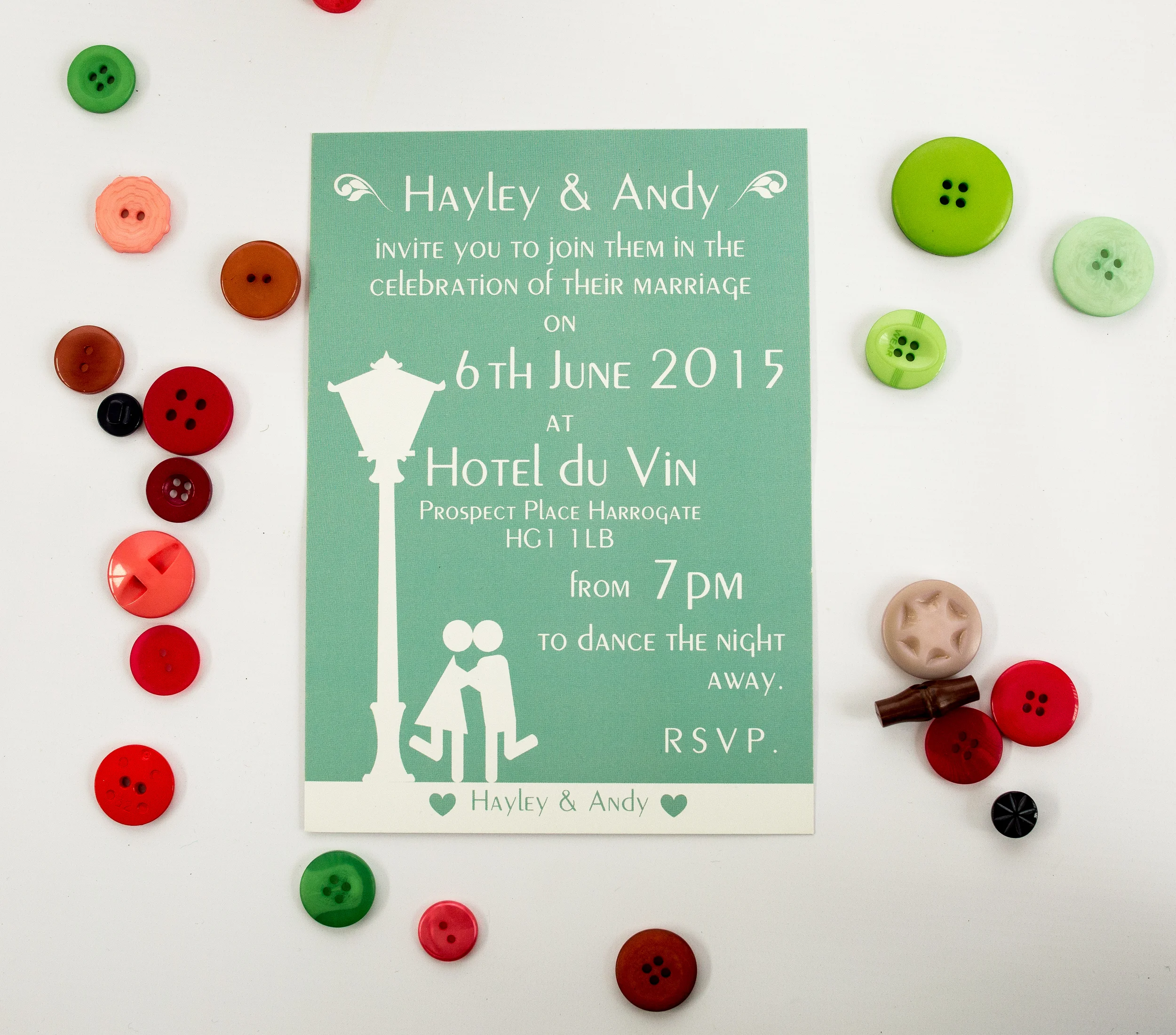 Cloche Flat Invitation/Evening Only Invitation