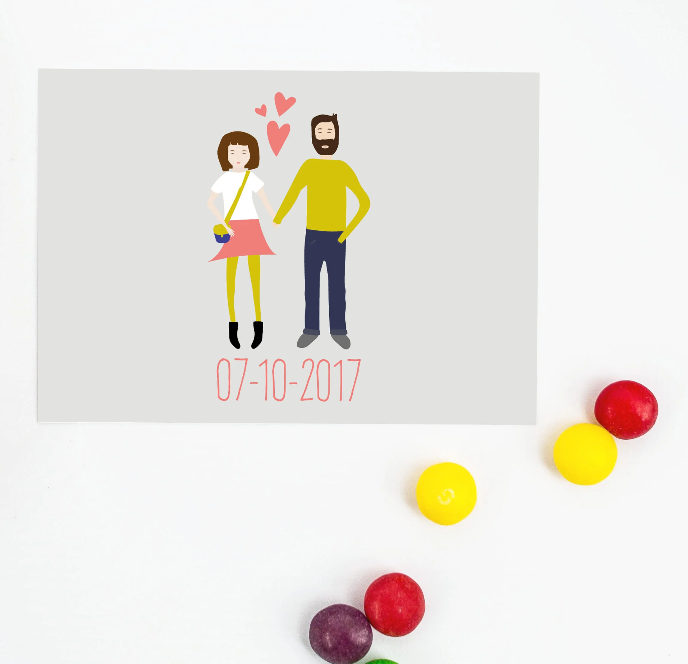 Hipster Save the Date Card