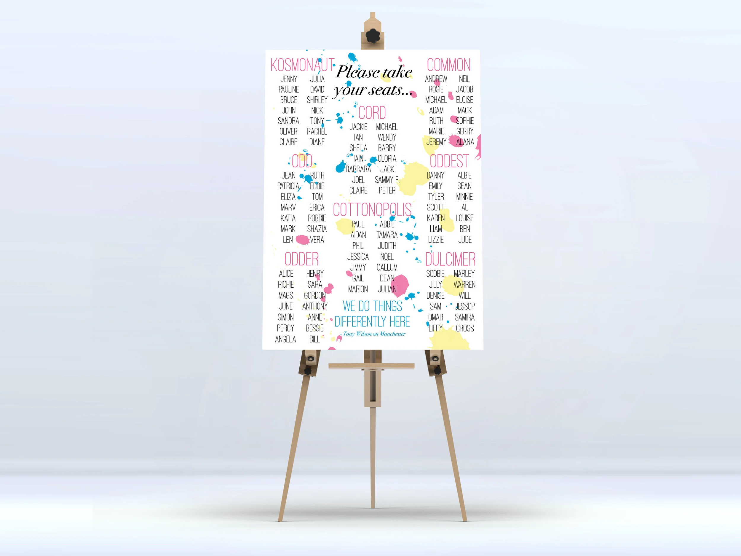 Ink My Wedding Table Plan