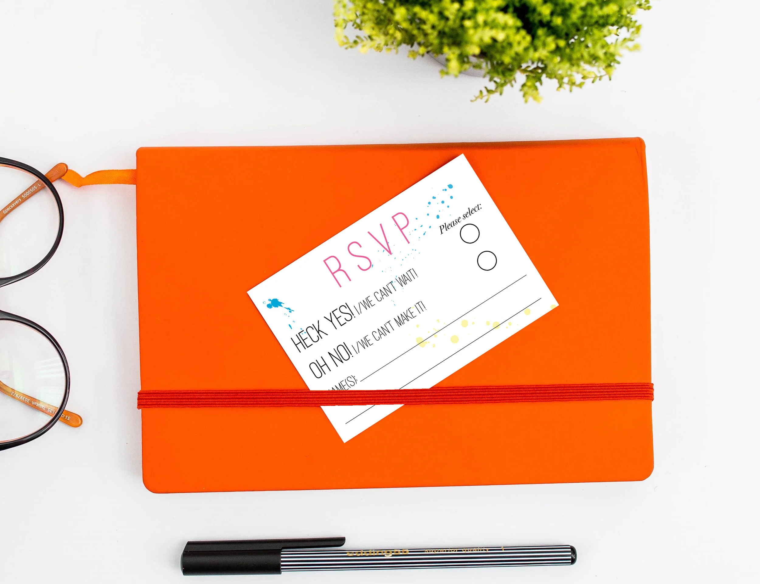Ink My Wedding - RSVP Card (Front)