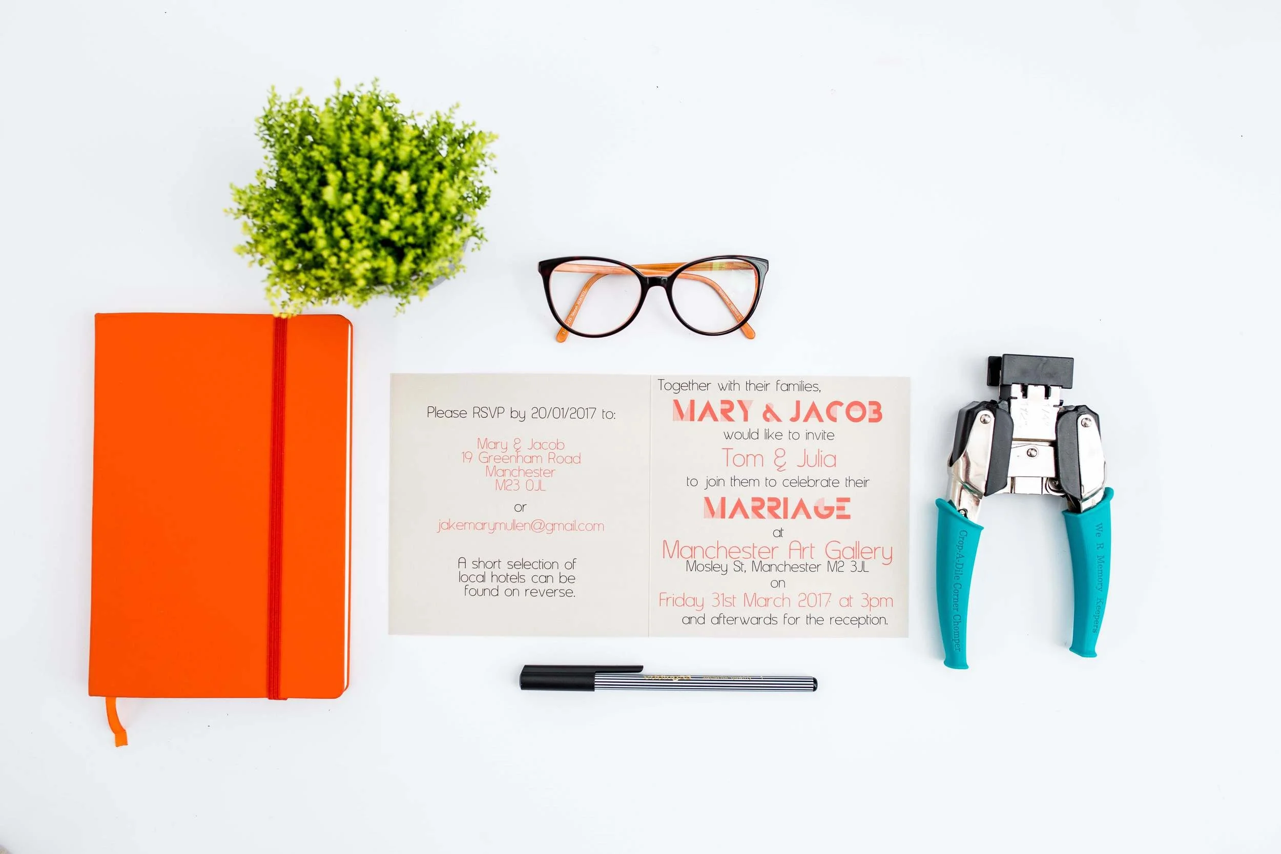 Acumen Geometric Wedding Invitation | Interior