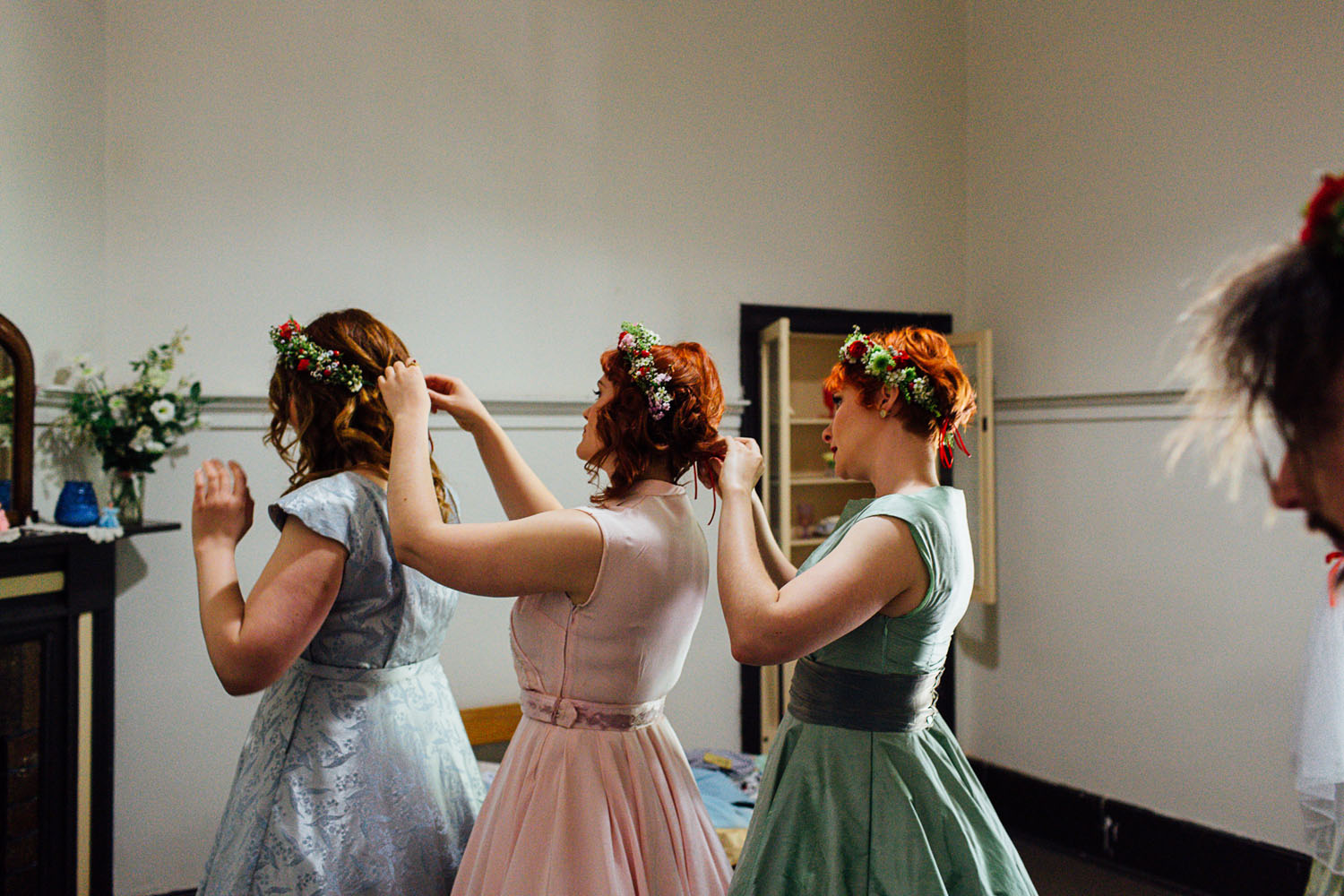 Vintage bridesmaids at Woodhouse