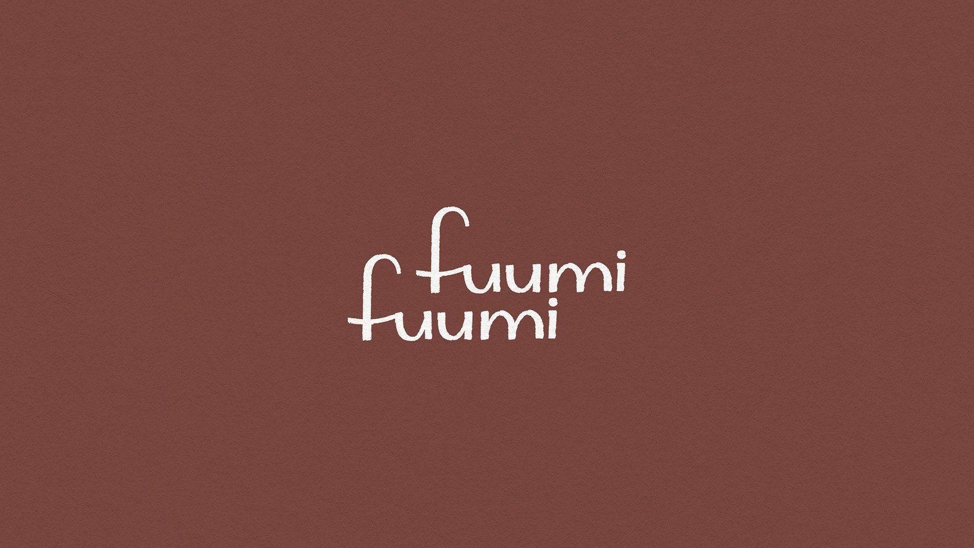 Fuumi Fuumi brandmark against a brown background