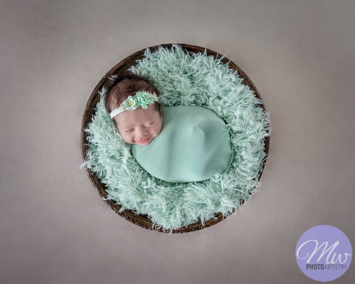 Kuala Lumpur Kuching Malaysia Newborn Photographer Baby Smile Photo