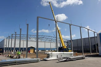 Brandskyddsmålat industrihall i Kungsbacka