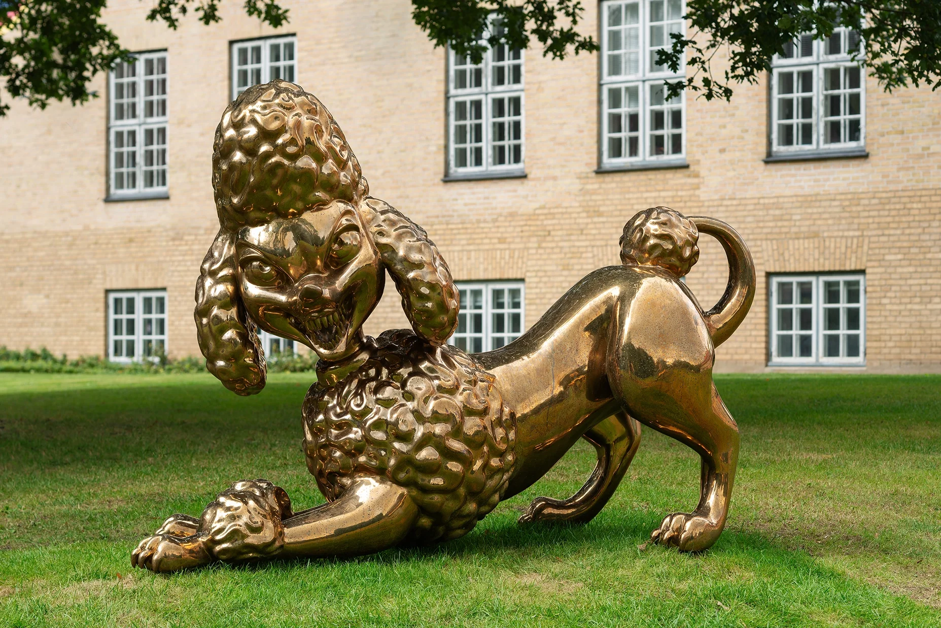 Bronze sculpture installed outdoors at Augustenborg Projects