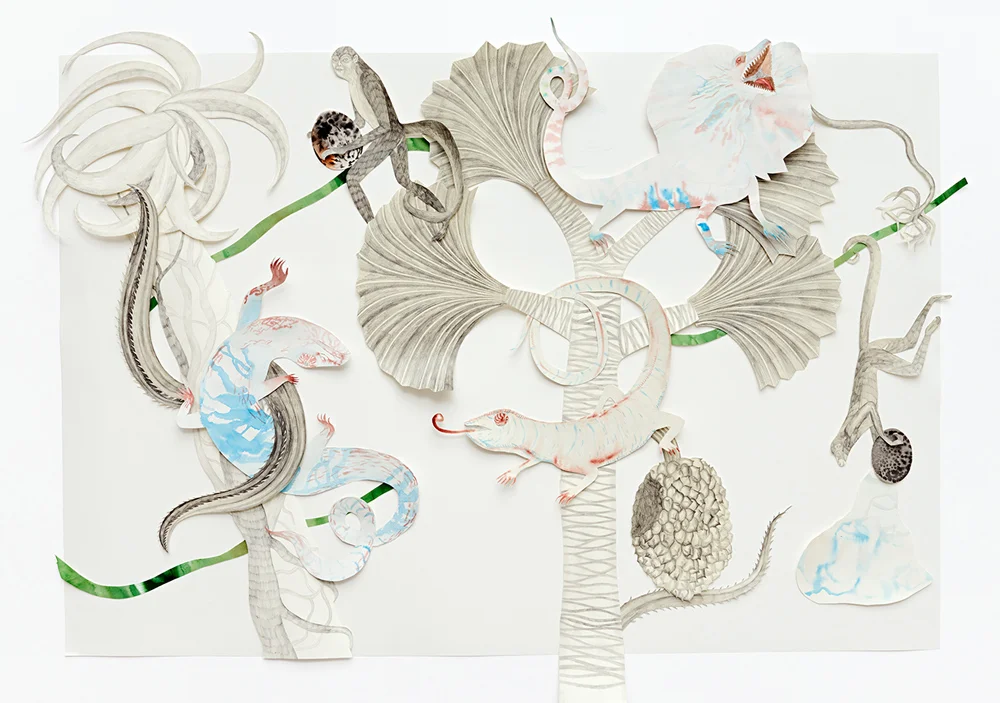 Multi-sexual Metamorphoses (graphite, ink and collage on paper), Emma Löfström, 2016.