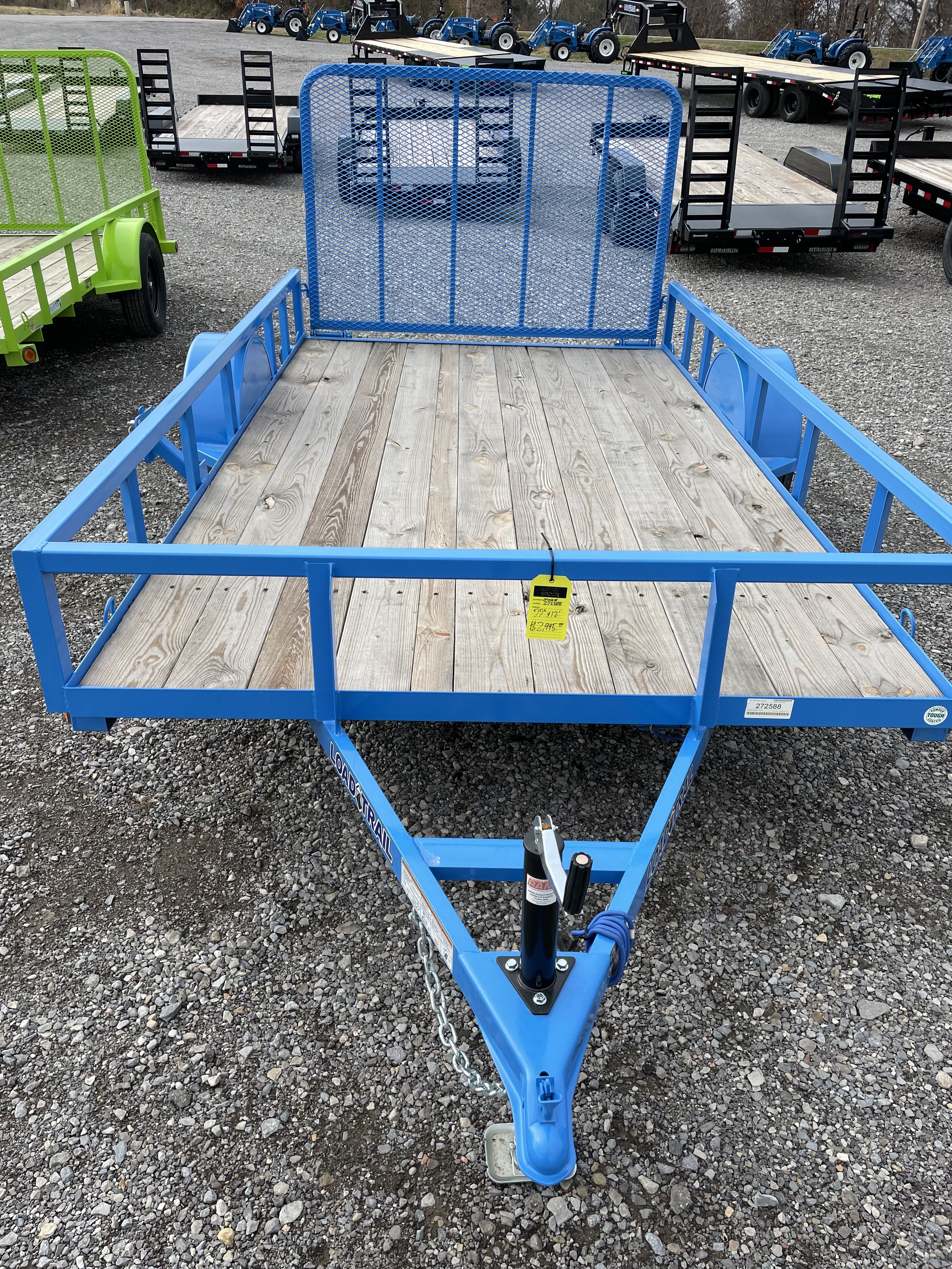  77” X 12’ BLUE UTILITY   5’ SPRING ASSIST RAMP   $2,995    