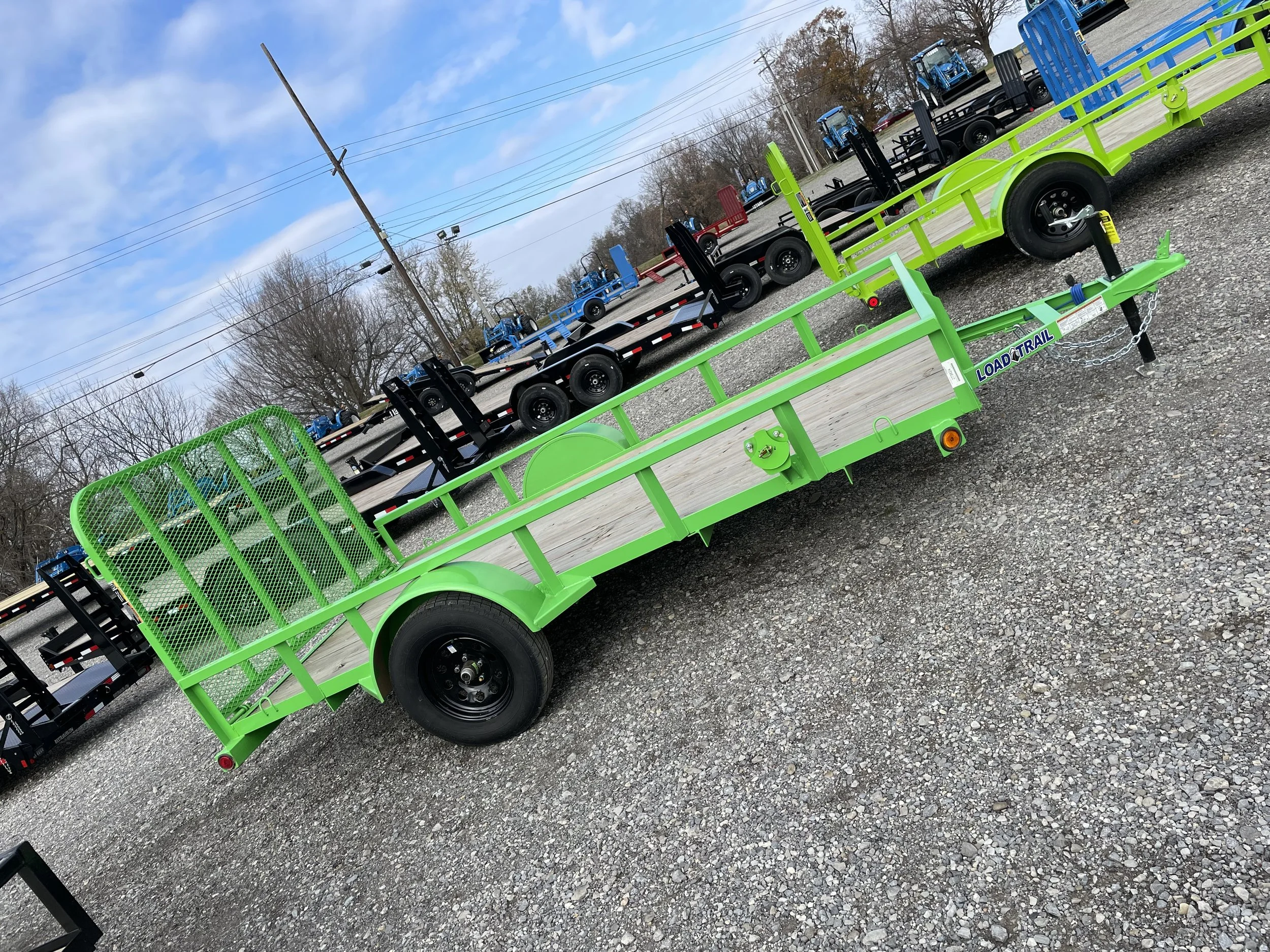  77“ X 12’ GREEN UTILITY  5’ SPRING ASSIST RAMP   $2,995   