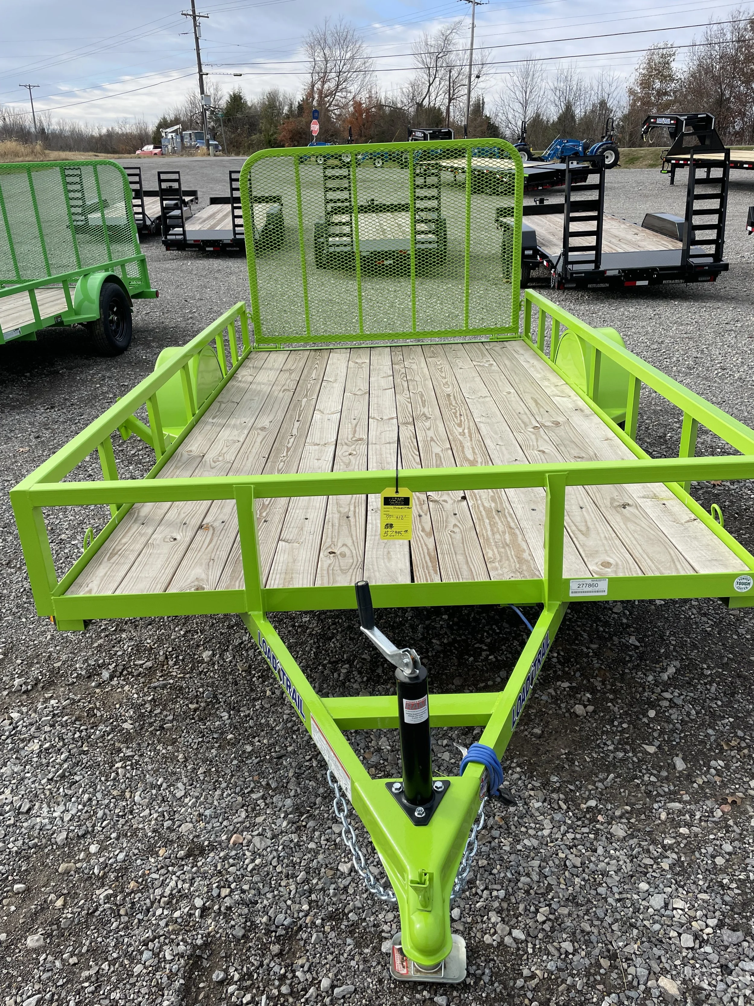  77“ X 12’ LIME GREEN UTILITY  5’ SPRING ASSIST RAMP   $2,995   