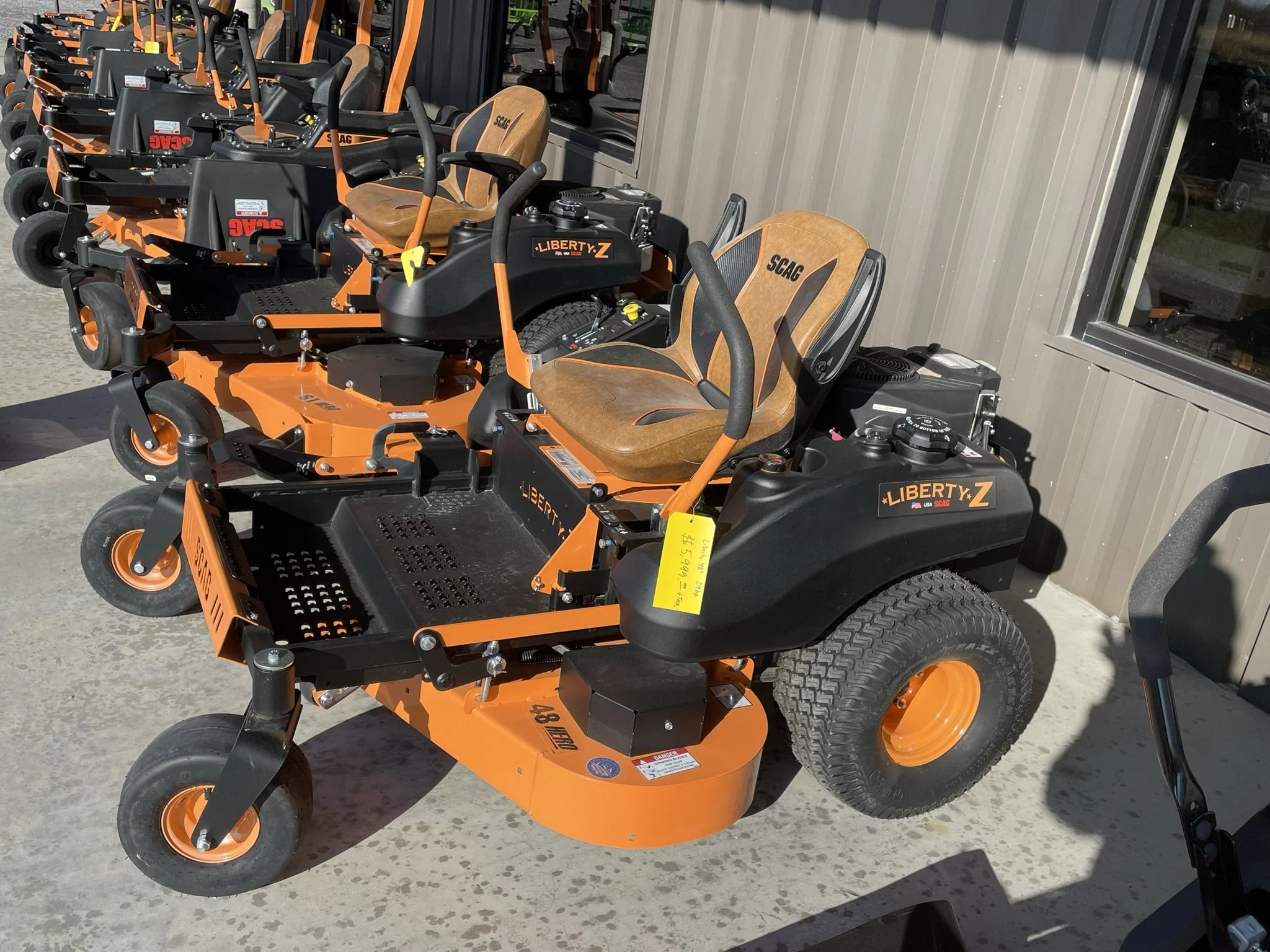  SCAG 48” LIBERTY Z ZERO TURN  24 HP    $5,999    