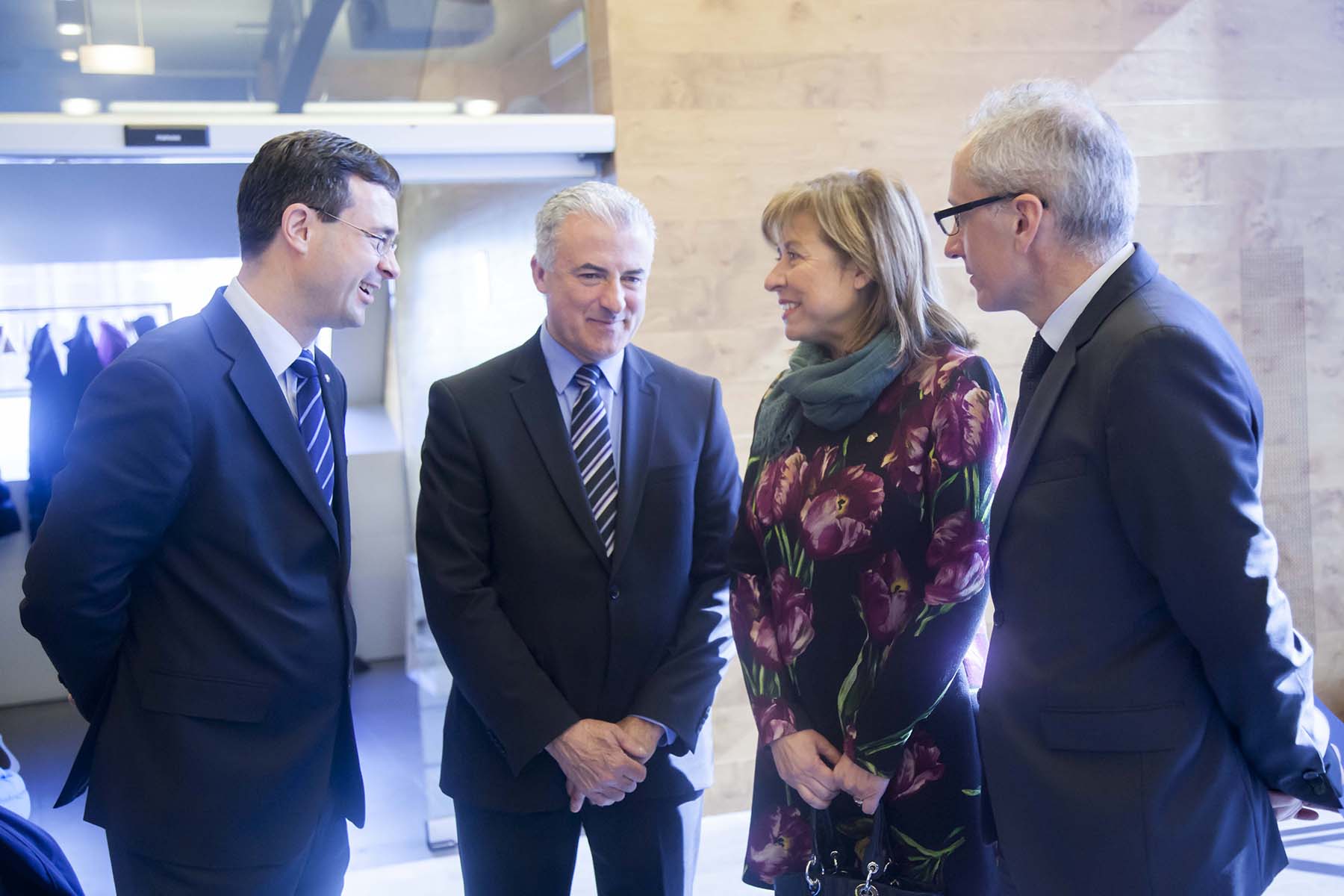 From left to right: Mr Steve Aeschlimman - FIM CEO, Mr Josep Maria Cabanes - Andbank Representative, Mrs Conxita Marsol - Mayor of Anodrra la Vella and Mr Francesc Camp - Minister of Tourism and Commerce of Andorra