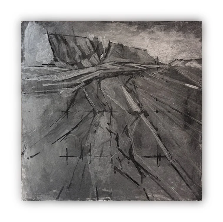 Original Horizontality, Acrylic on Wood Panel, 24" x 24". 2017