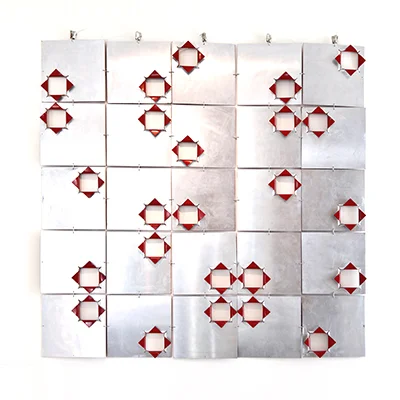 Metal sheet with holes