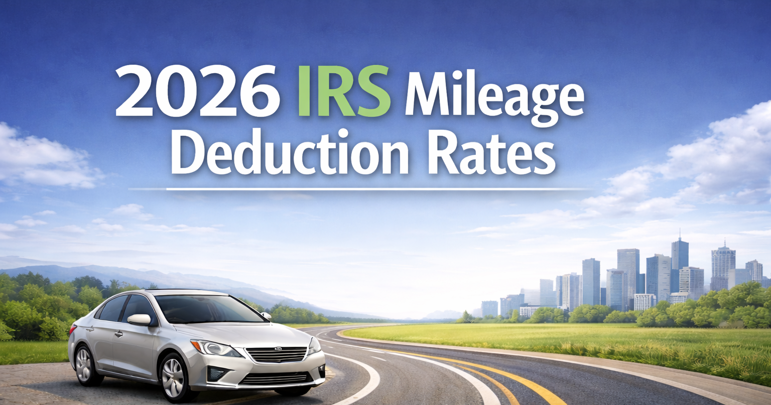 IRS INCREASES BUSINESS MILEAGE RATE FOR 2026 … MEDICAL MILEAGE RATES ARE DECREASED