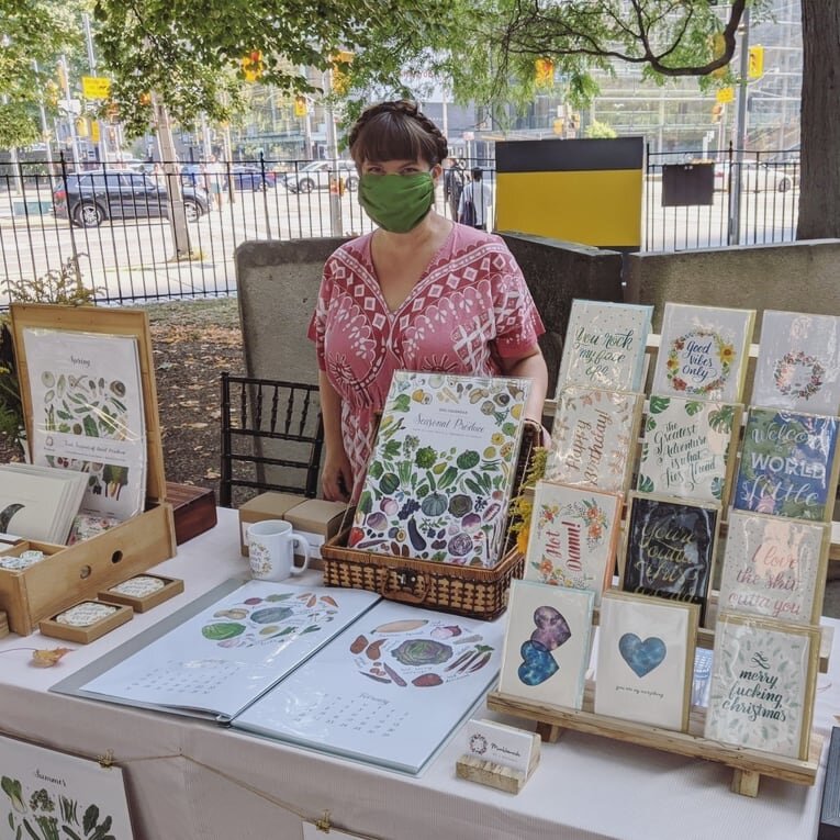 I'll be back at @campbellhouseto for another outdoor market this Saturday from 12-4! 🌈

This is my only market scheduled for the west end this year, and I'm wondering: is it too early to start selling 2022 calendars?! 😯