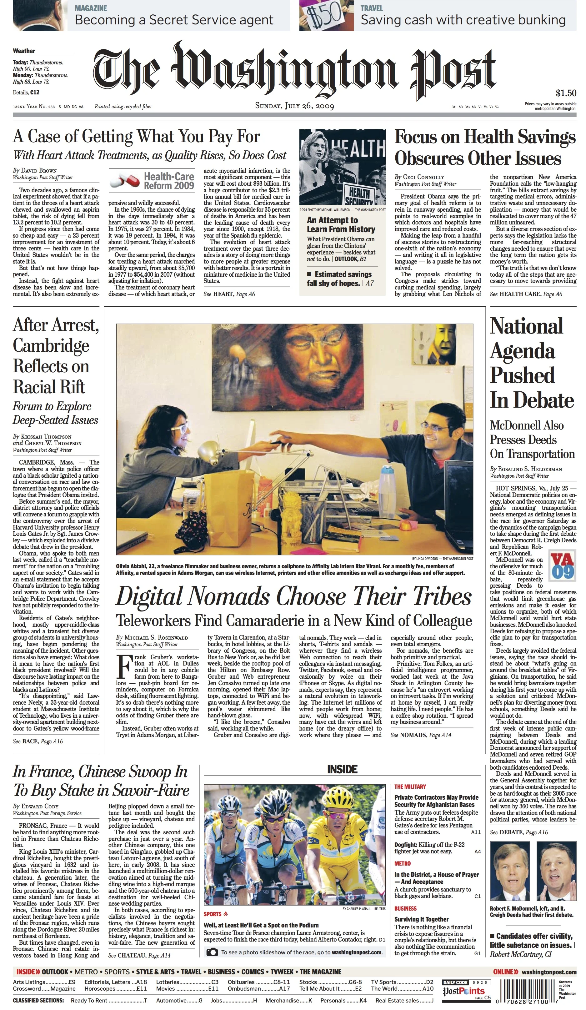 Cover story from the Washington Post 