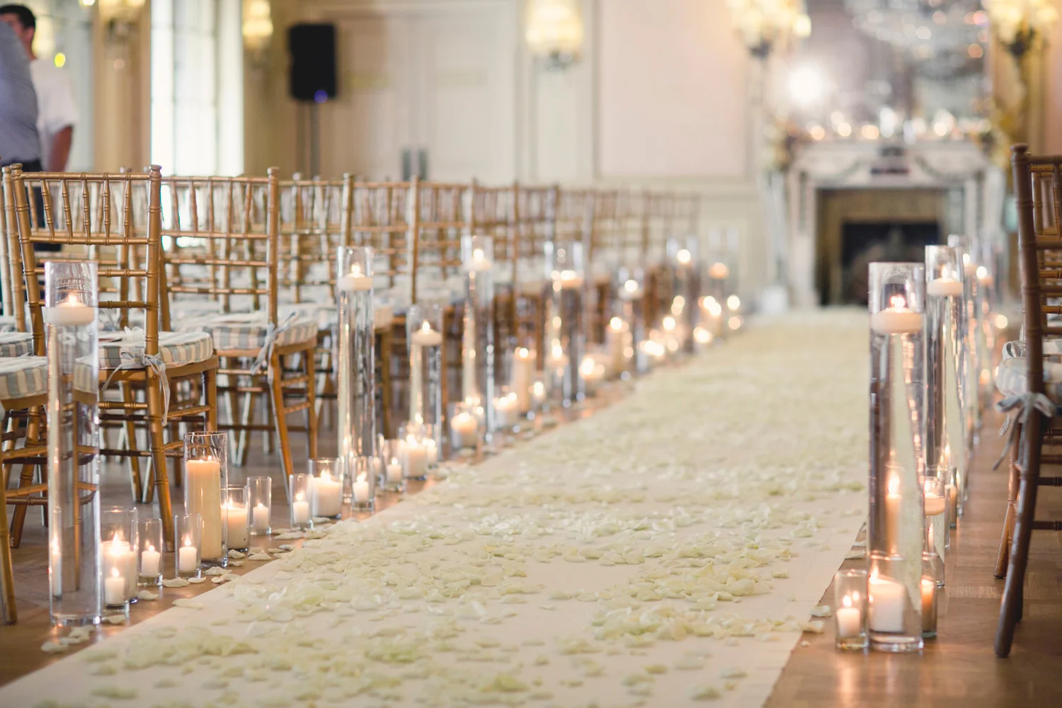luxury wedding details candles