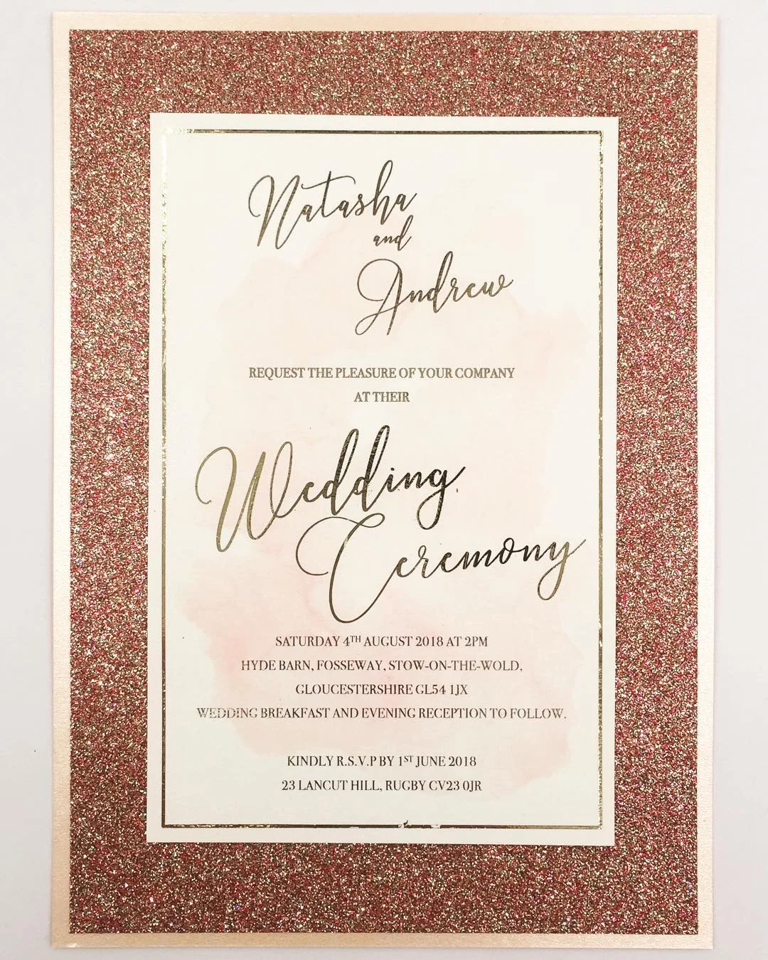luxury wedding details invite and save the date sparkly
