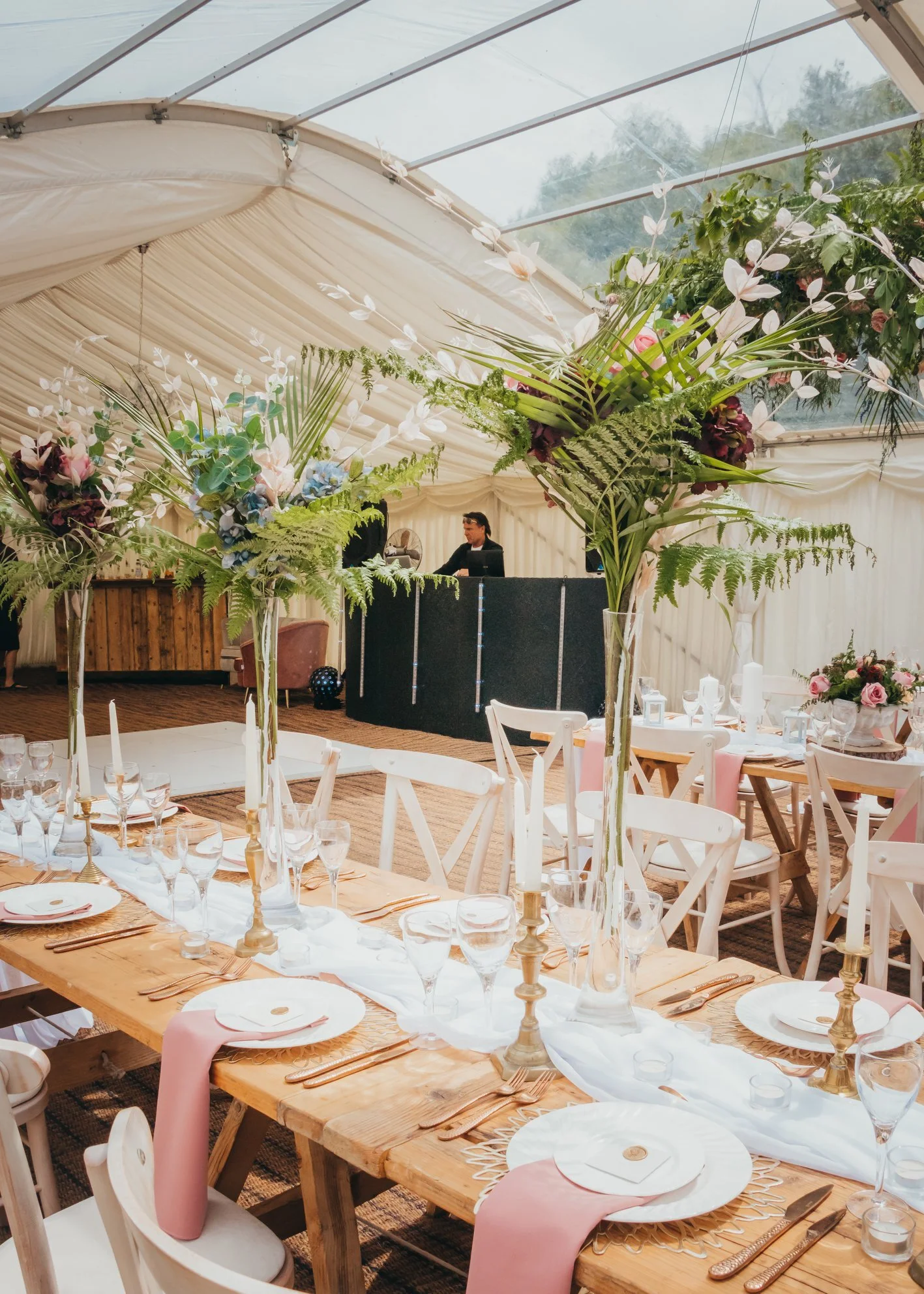chic luxury wedding marquee in kent