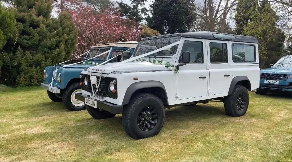 brass cars land rovers in kent wedding cars