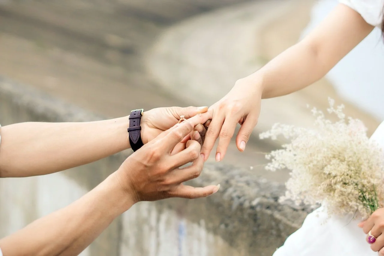 WEDDING DAY TRADITIONS ring on finger