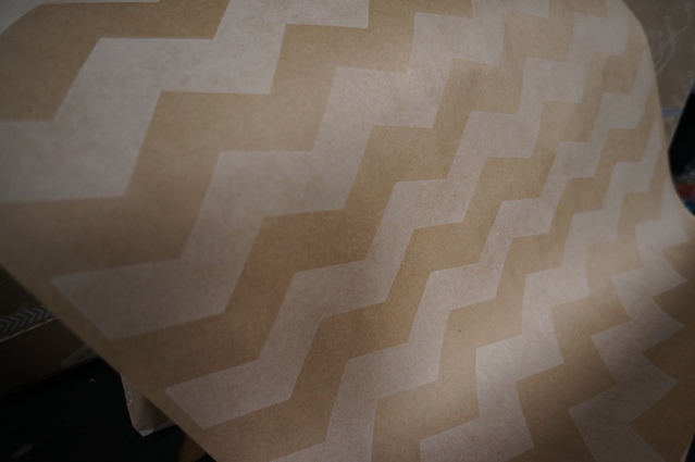 Paper Forward | Chevron Waves in White | Wrapping leterpressed on 100% recycled paper