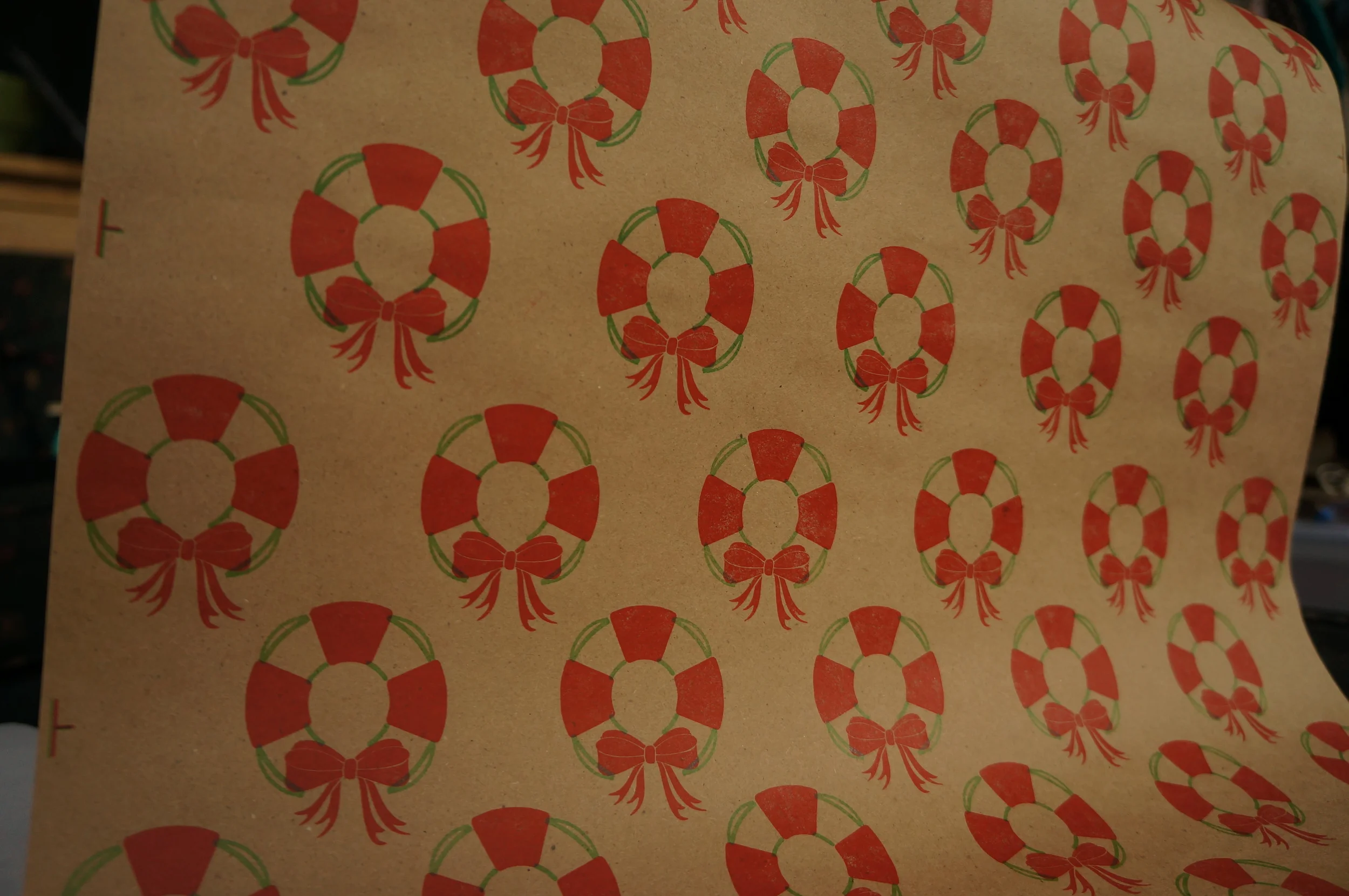 Paper Forward | Wreath Preservers print wrapping leterpressed on 100% recycled paper
