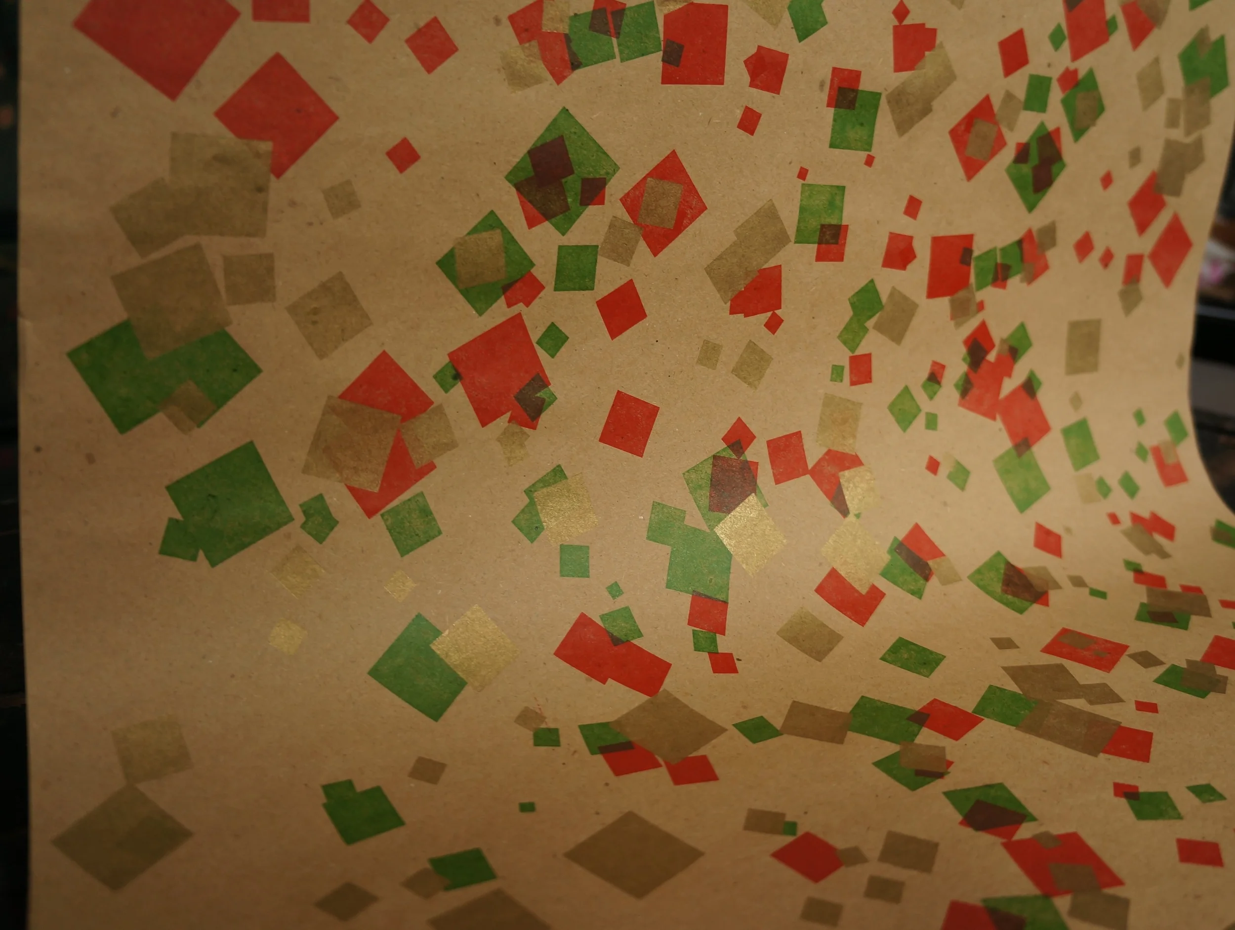 Paper Forward | Confetti in Fruitcake | Wrapping leterpressed on 100% recycled paper