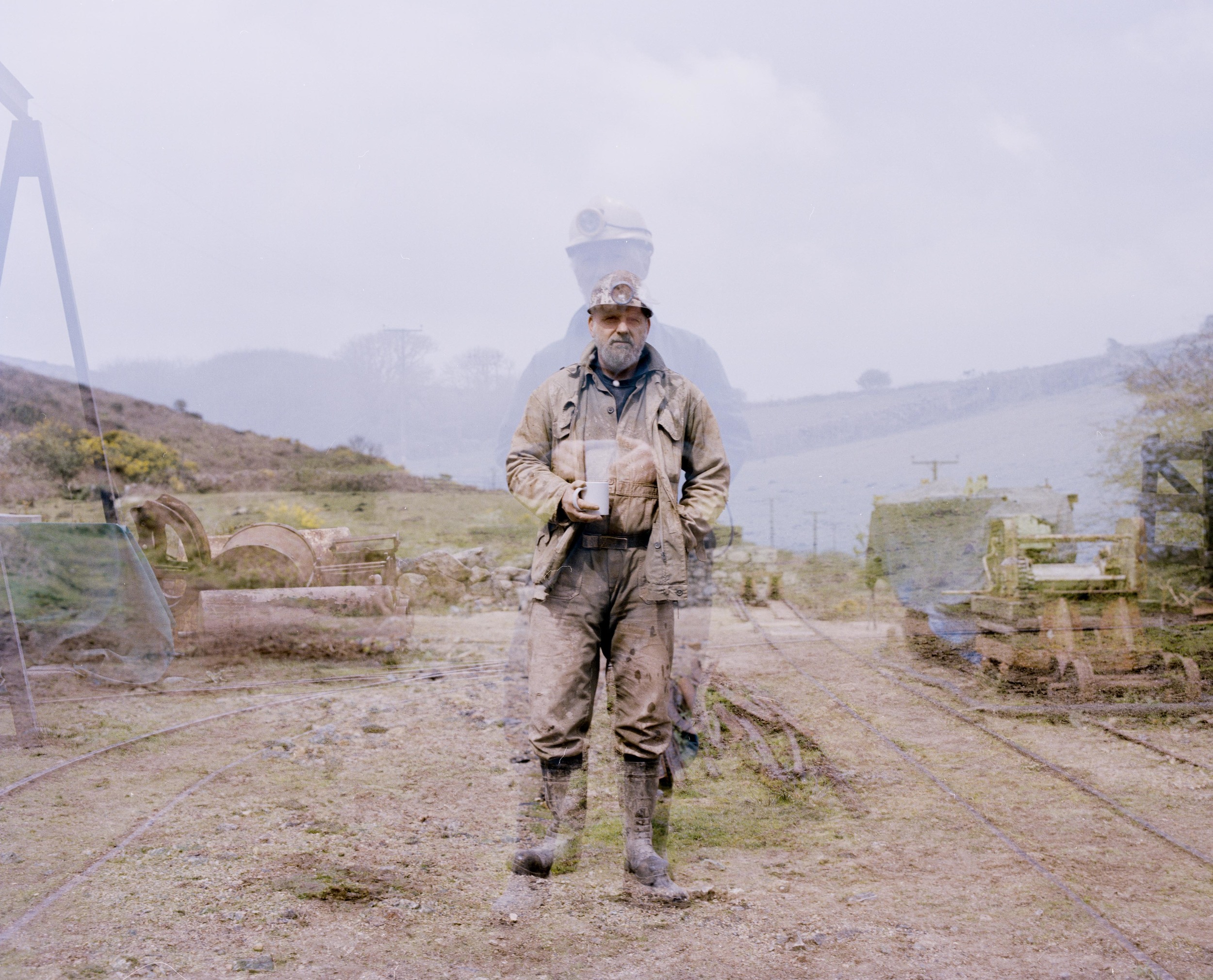 Rosevale miner, Wayne taking a break.