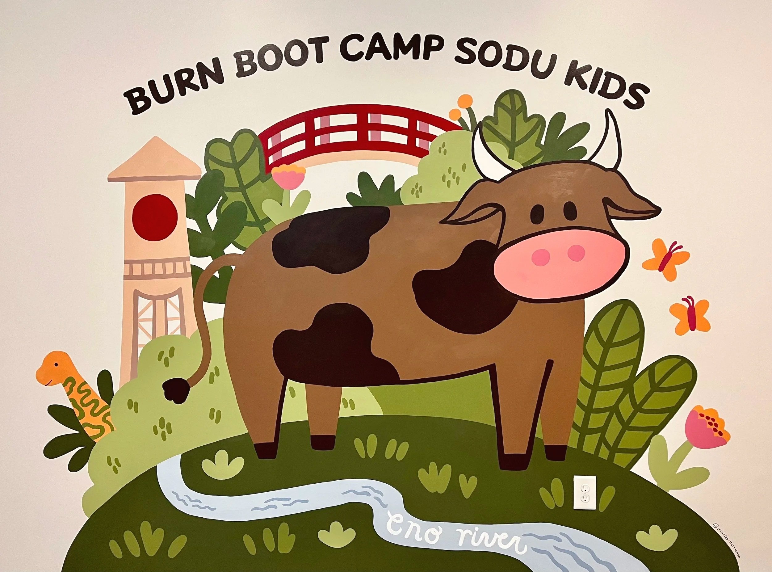 Mural for SODU Burn Boot Camp's Kidszone 