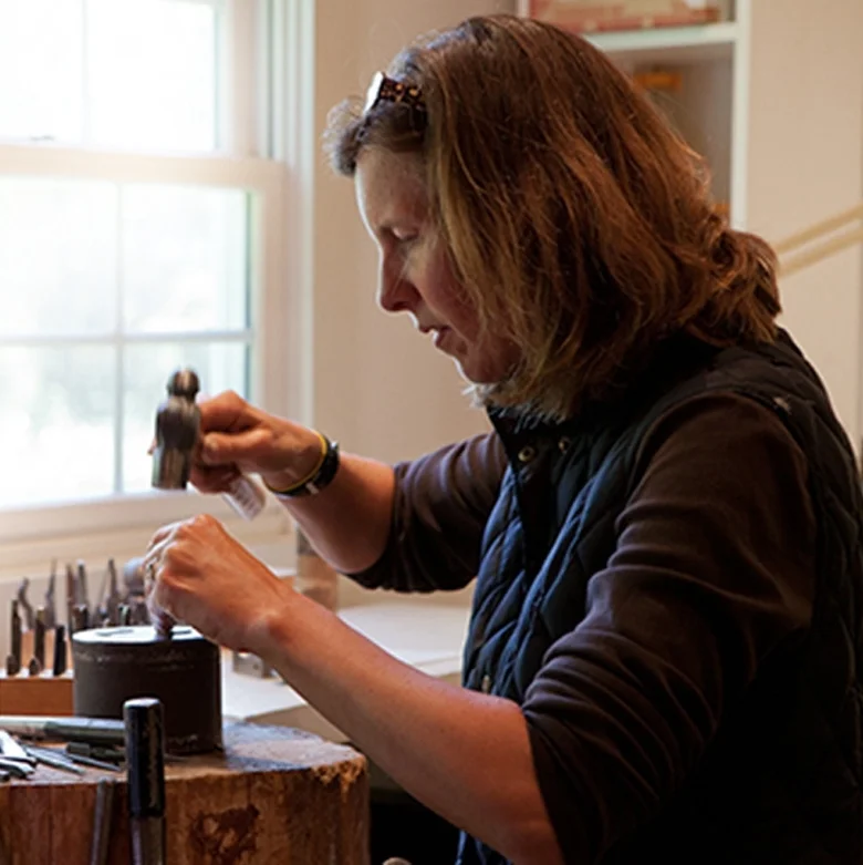 Wendy Krag O'Neil currently in her studio in the Berkshires