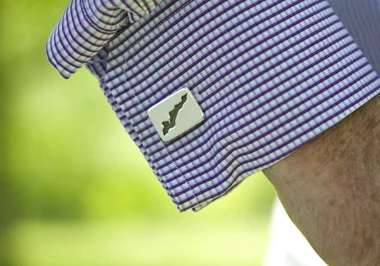 handmade sterling silver Fishers Island cufflinks