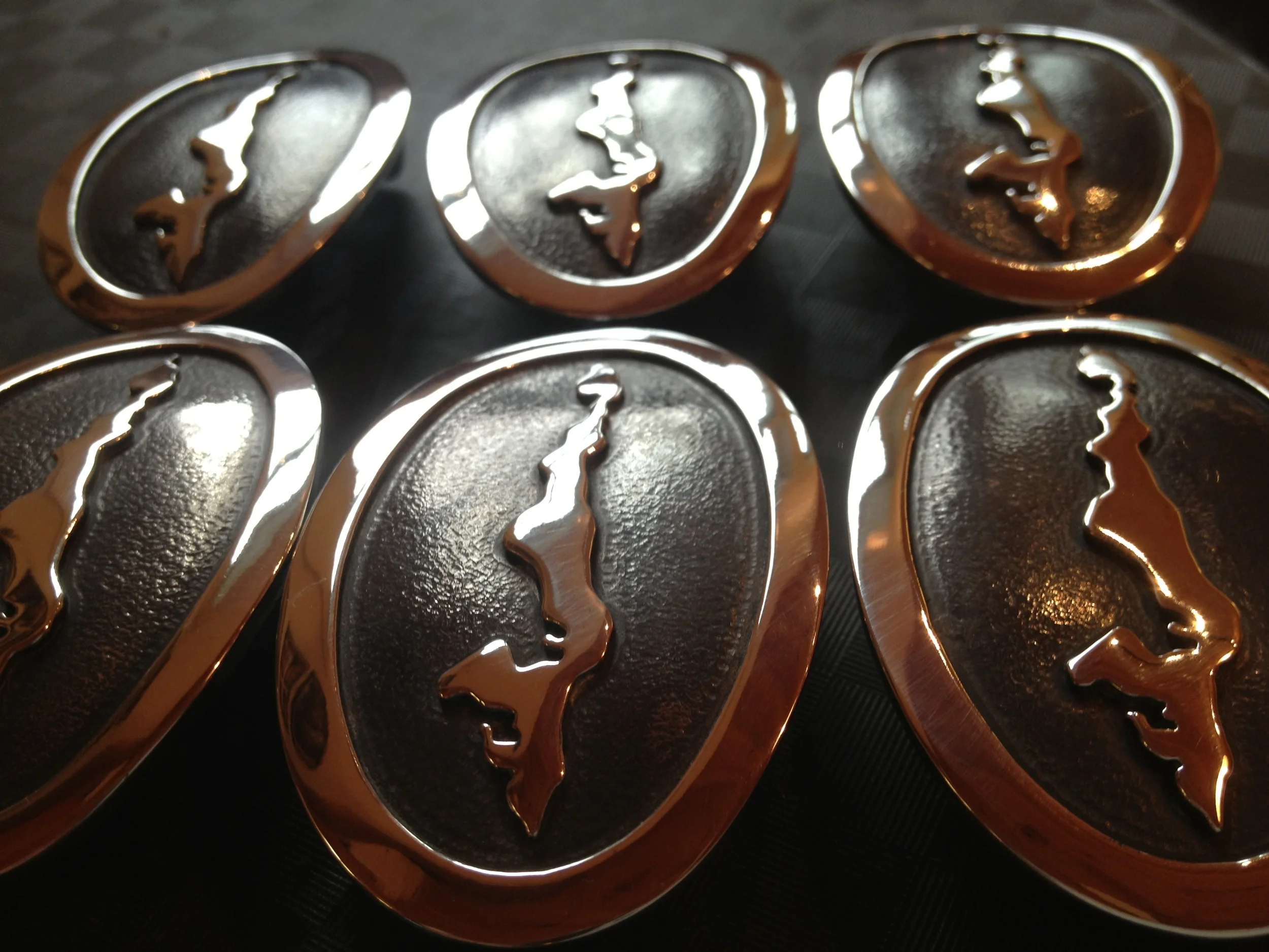 handmade sterling silver Fishers Island belt buckle