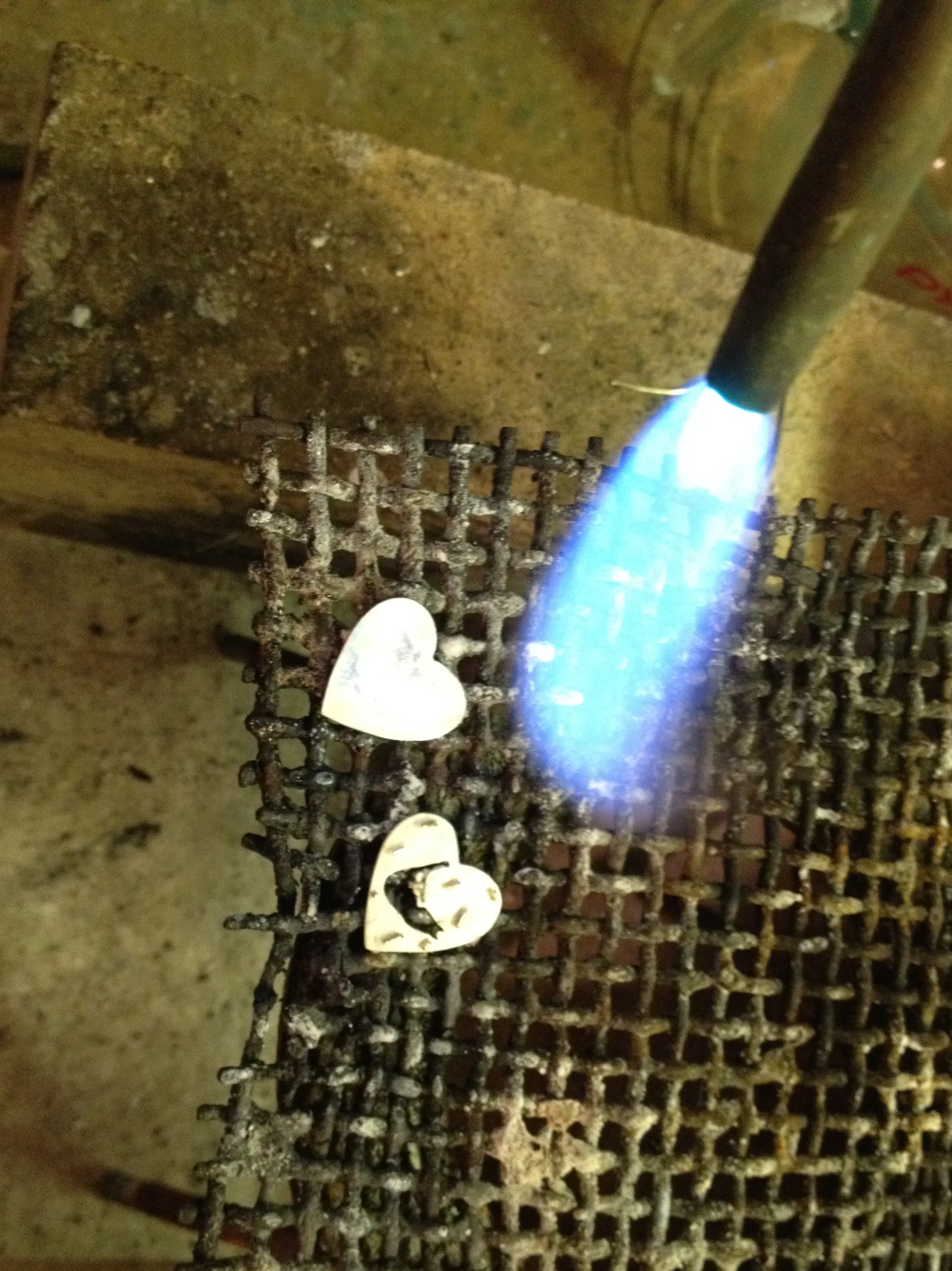 handmade sterling silver Nantucket heart charm necklace