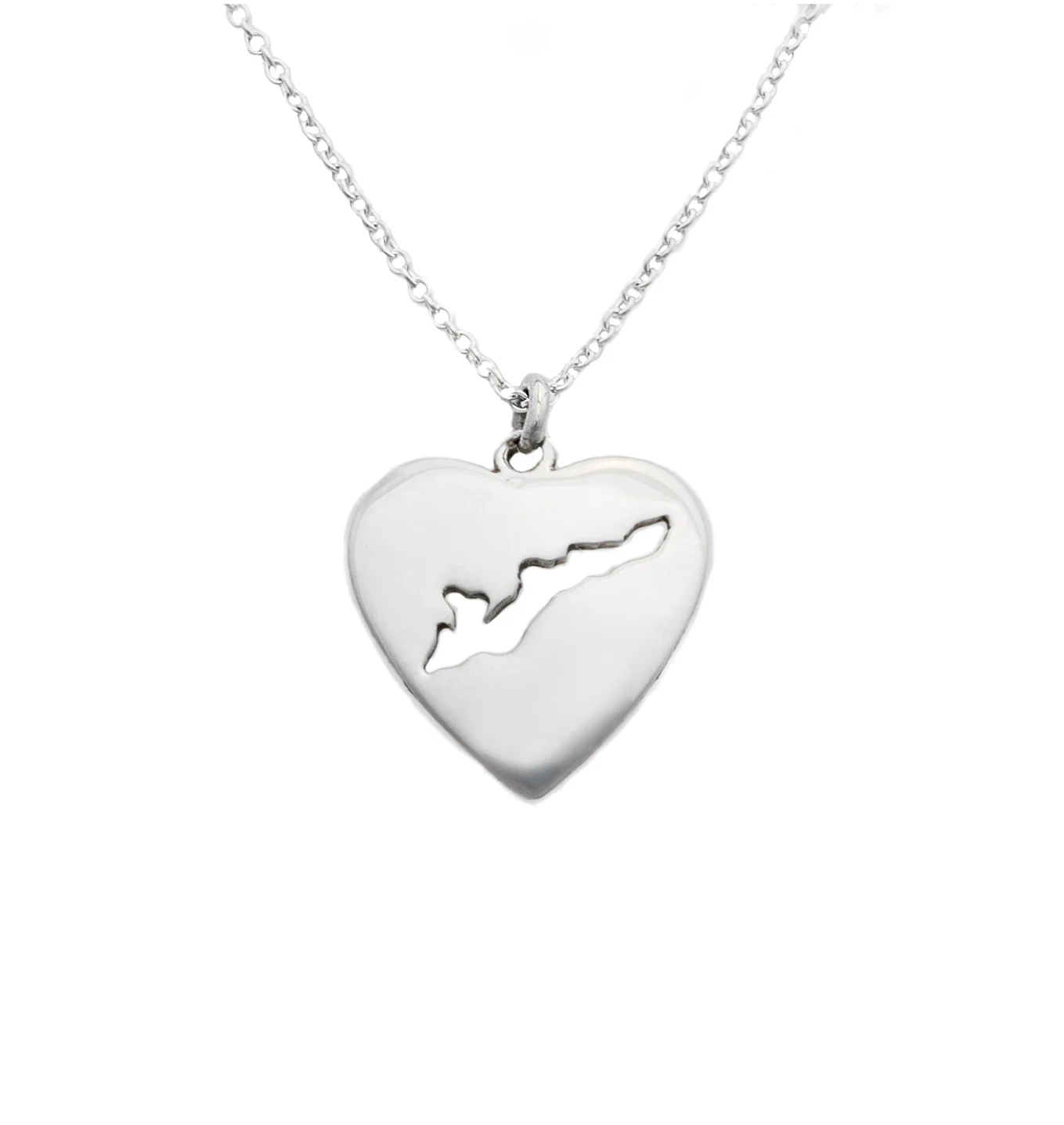 sterling silver Fishers Island heart charm