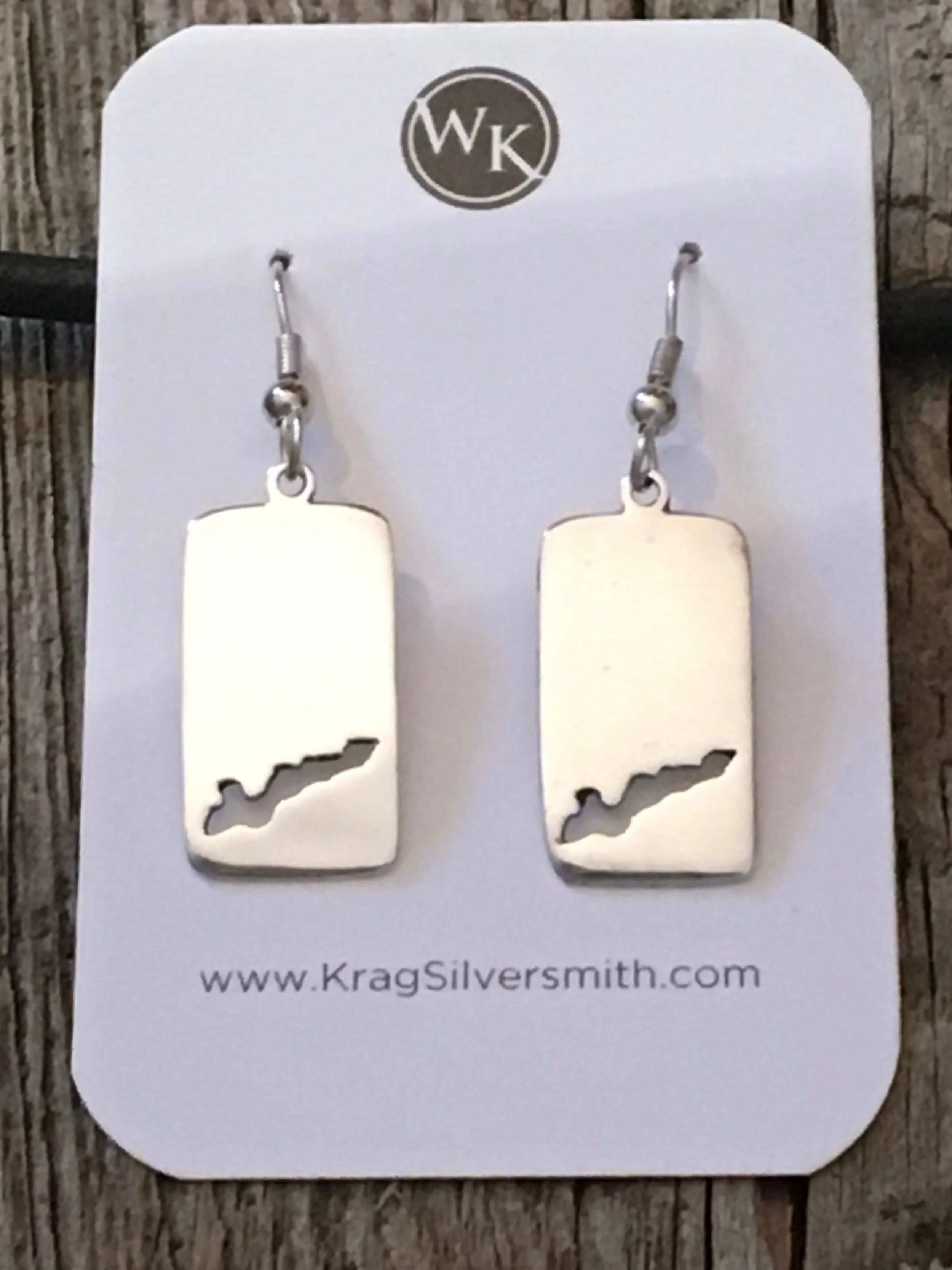 Silver fishers island earrings