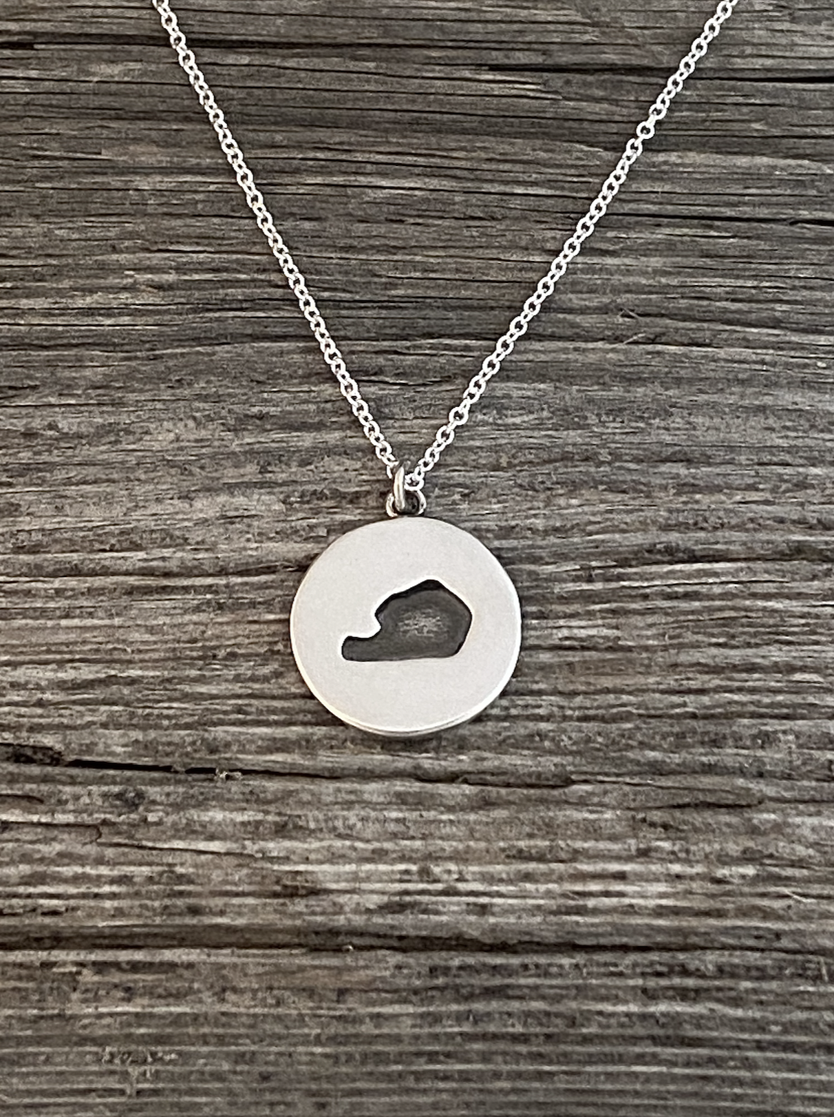 Lime Rock Park Round Charm Necklace