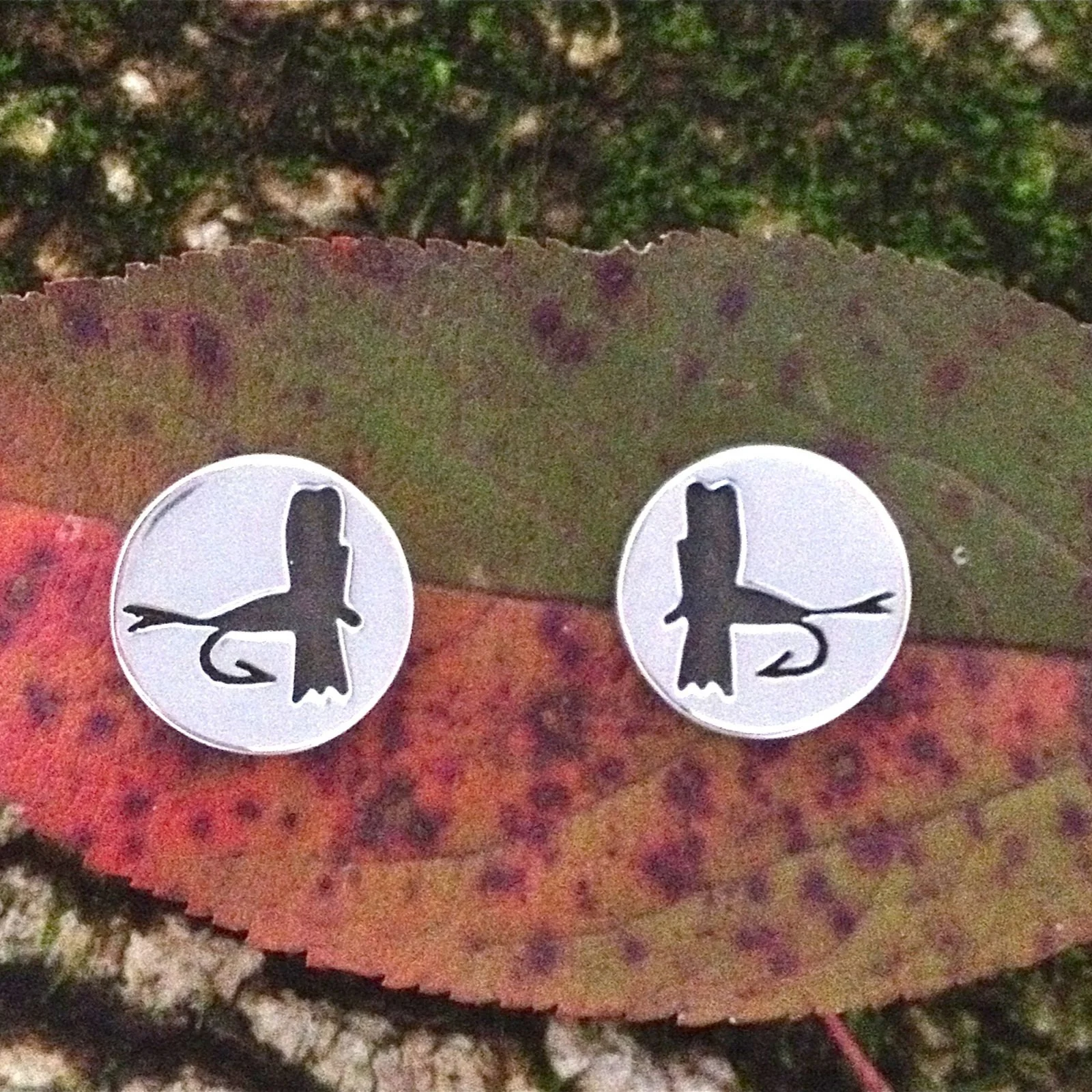 handmade sterling silver fly fishing clfflinks